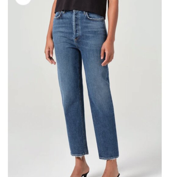 Agolde 90s pinch waist crop - Picture 2 of 14